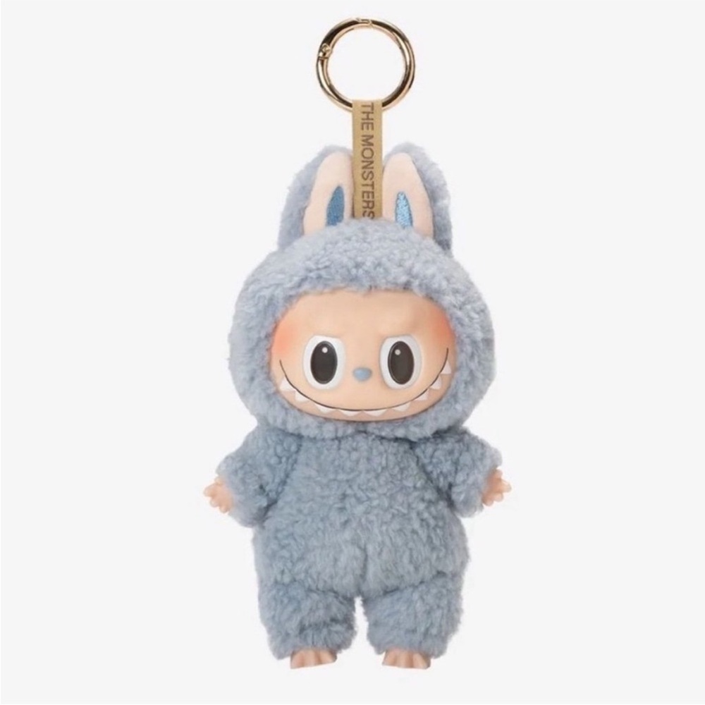 Blue Plush Keychain Accessory